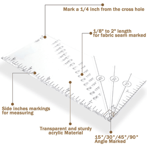 Acrylic Seam Guide Ruler