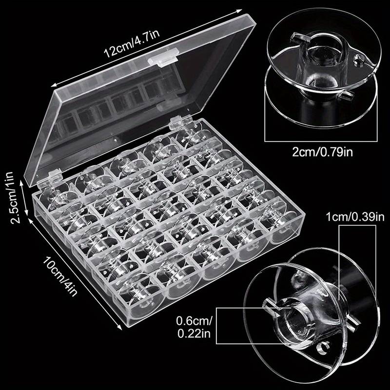 Sewing Machine Bobbins Box with spools