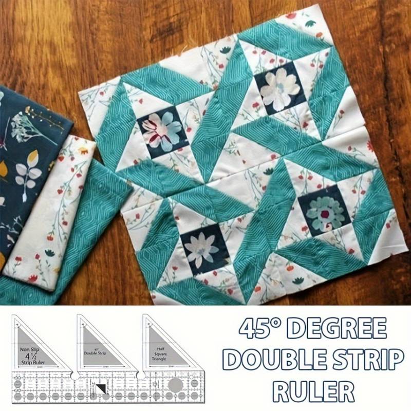 Double Ruler Traith 45 ° Double Ruler New Model, Double Stitching Ruler