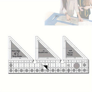 45 ° Double Ruler New Model, Double Stitching Ruler