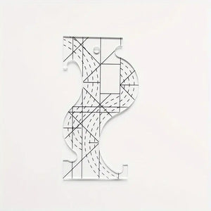 Quilting Template Free Motion Patchwork Quilt Ruler Dressmaking DIY 8x4.2'' - Jason Shop Fittings
