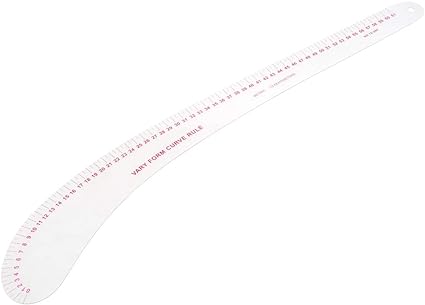 Sewing Measure Ruler, Plastic L Square Shape French Curve Sewing Measure Professional Tailor Craft Tool Drawing Sewing for Household Dressmaker (12-260)