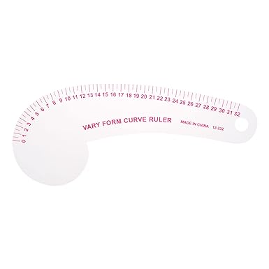 sourcing map Styling Sewing French Curve Ruler, 30x11.5cm Dress Makers Ruler Clear Sewing Tailors Pattern Making Ruler for Fashion Design and Guides for Fabric - Jason Shop Fittings