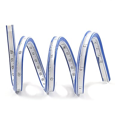 sourcing map Flexible Ruler 24 Inch 60cm Curve Ruler for Engineering Drawing, Design Graphics, Garment Design - Jason Shop Fittings