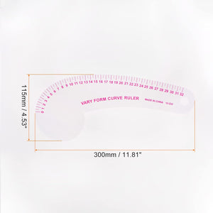 sourcing map Styling Sewing French Curve Ruler, 30x11.5cm Dress Makers Ruler Clear Sewing Tailors Pattern Making Ruler for Fashion Design and Guides for Fabric - Jason Shop Fittings