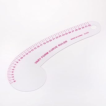 sourcing map Styling Sewing French Curve Ruler, 30x11.5cm Dress Makers Ruler Clear Sewing Tailors Pattern Making Ruler for Fashion Design and Guides for Fabric - Jason Shop Fittings