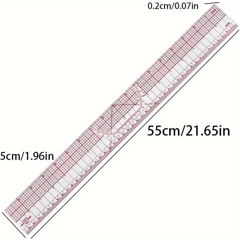 Kearing Plastic Pattern Grading Ruler 45cm & 18” - Jason Shop Fittings