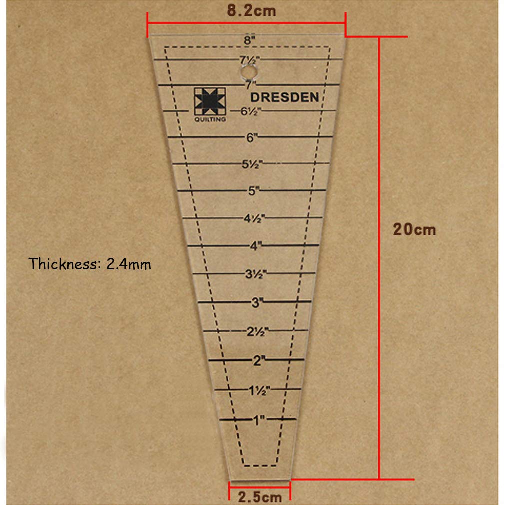 Acrylic Sewing Ruler Easy Patchwork Quilting Quadrilateral Hexagon Easy DIY Template - Jason Shop Fittings