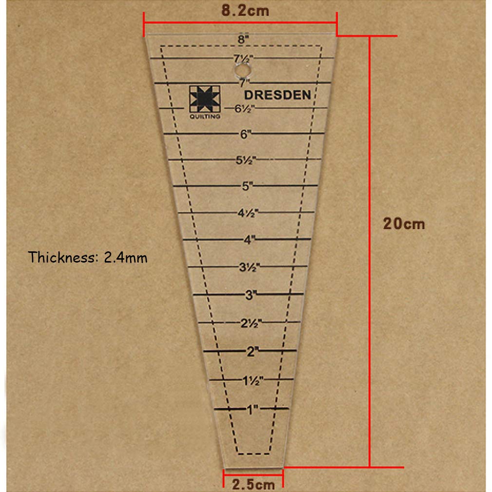 Acrylic Sewing Ruler Easy Patchwork Quilting Quadrilateral Hexagon Easy DIY Template