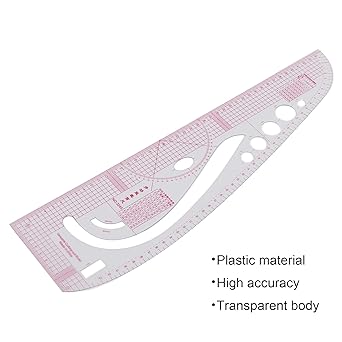 Tailor Ruler, Plastic 3245 Curve Ruler Transparent Drafting Drawing Measuring Tool Metric Ruler Dedicated Protractor, Sewing Pattern Making Tools for Pattern Making for Household - Jason Shop Fittings