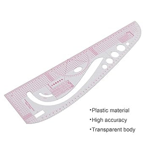 Tailor Ruler, Plastic 3245 Curve Ruler Transparent Drafting Drawing Measuring Tool Metric Ruler Dedicated Protractor, Sewing Pattern Making Tools for Pattern Making for Household - Jason Shop Fittings