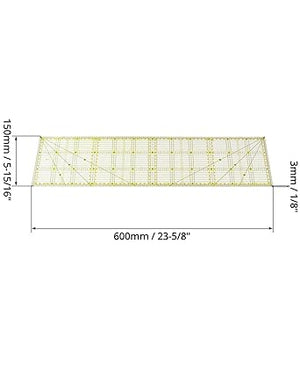 QWORK® 15 x 60cm Quilting Ruler, Precise Sewing Ruler for Quilting, Sewing and Patchworks (6” x 24”) - Jason Shop Fittings