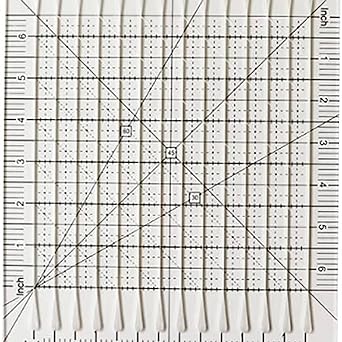 12-Inch Wonderful Sewing Tool Sewing Ruler Transparent Quilting Square Ironing Ruler with Grid Lines - Jason Shop Fittings