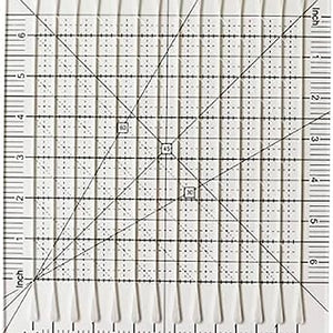 12-Inch Wonderful Sewing Tool Sewing Ruler Transparent Quilting Square Ironing Ruler with Grid Lines - Jason Shop Fittings