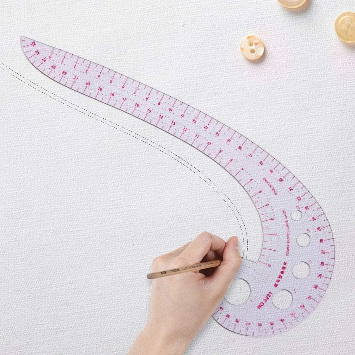 Mini Sewing Ruler Mini French Curve Ruler Sewing Ruler Tailor Seamstress Tool Measuring