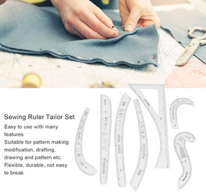 HOHXFYP  French Curve Ruler, High Accuracy Clear Sewing Ruler Tailor Set,Durable Acrylic Sewing Pattern Making Tools for Pattern Making,Drafting,Drawing and Pattern Modification - Jason Shop Fittings