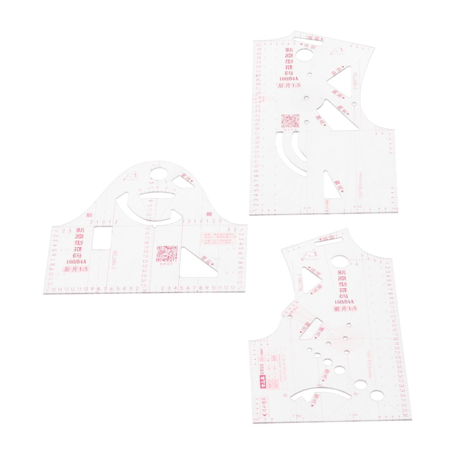 1: 5 Ruler for Women Clothes Design, Sewing Pattern Making Tools Template - Jason Shop Fittings