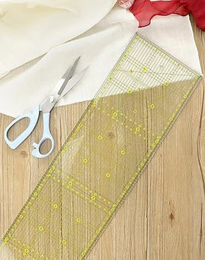 QWORK® 15 x 60cm Quilting Ruler, Precise Sewing Ruler for Quilting, Sewing and Patchworks (6” x 24”) - Jason Shop Fittings