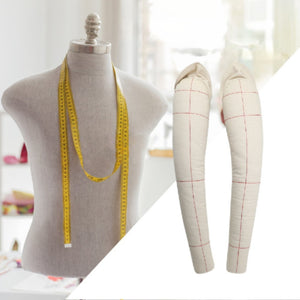Dress Form's Long Sleeve Cotton Fabric Tailor Mannequin Arms for Pattern Draping Beige - Jason Shop Fittings