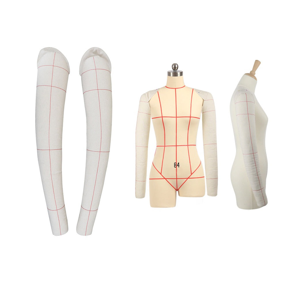 Dress Form's Long Sleeve Cotton Fabric Tailor Mannequin Arms for Pattern Draping Beige - Jason Shop Fittings