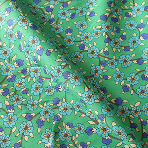 GREEN FLORAL COTTON FABRIC