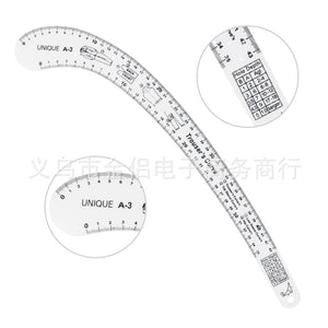 HOHXFYP  French Curve Ruler, High Accuracy Clear Sewing Ruler Tailor Set,Durable Acrylic Sewing Pattern Making Tools for Pattern Making,Drafting,Drawing and Pattern Modification - Jason Shop Fittings