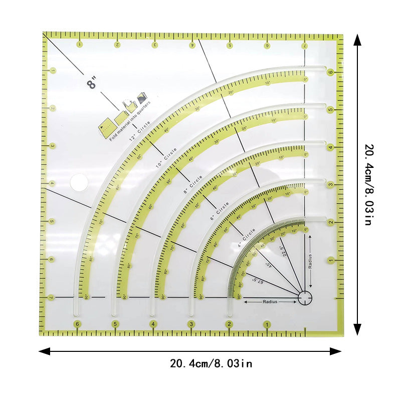 Non-Slip Circle Cutter Ruler - Jason Shop Fittings