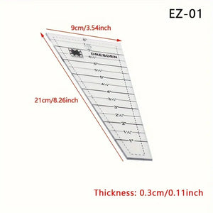 1pc Acrylic Sewing Ruler New Multi-functional Triangle Ruler Cutting Ruler Cloth Ruler Manual DIY Sewing Accessories And Tool - Jason Shop Fittings