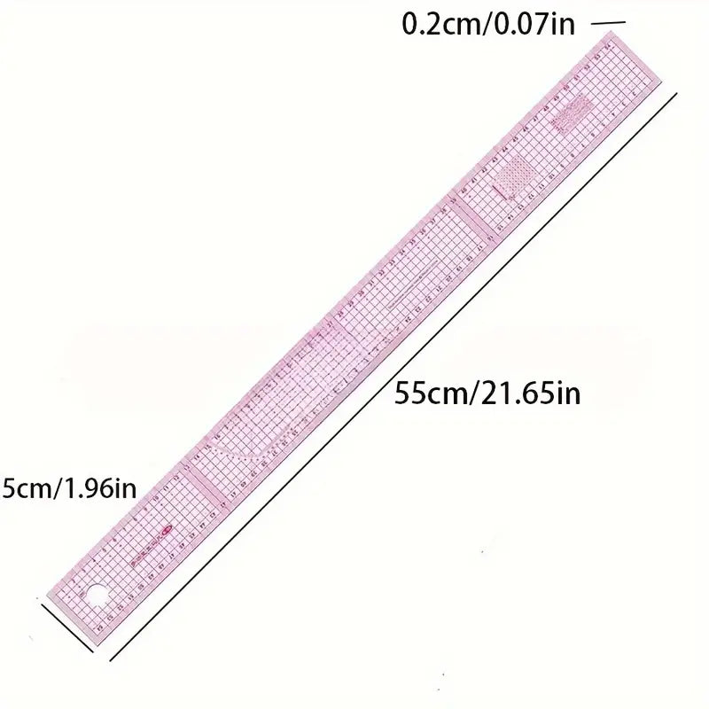Plastic Pattern Grading Ruler - Jason Shop Fittings