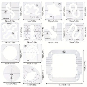 Sewing Patchwork Ruler Quilting Templates Sewing Stencils Acrylic DIY Patchwork - Jason Shop Fittings