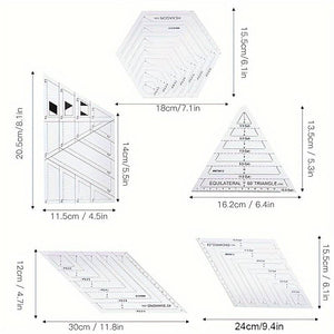 Patchwork Ruler Quilting Rule High Grade TranCloth Cutting Rusparet Acrylic Rulers Yardstick lers DIY Sewing Tools