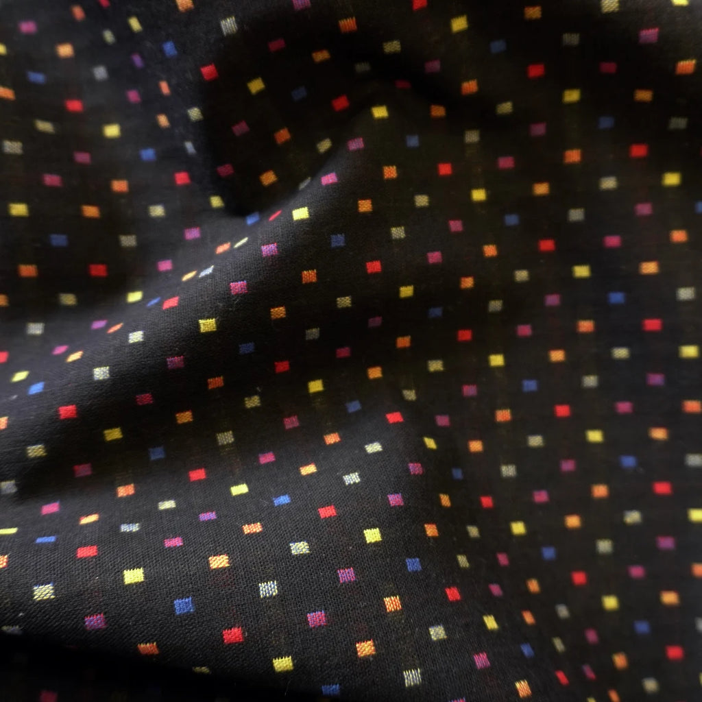 Yarn Died Rainbow Sprinkle - Black | PRICED PER METER - Jason Shop Fittings