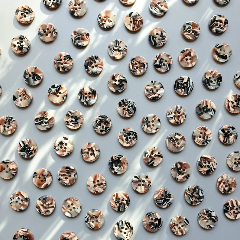 Granite button set (15mm shirting size)