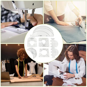 Sewing Templates, 6Pcs, Multiple Sizes, Acrylic Ruler, Multifunction Embroidery Quilting, Darning Foot, Beginners Kits, Craft Patchwork Tool - Jason Shop Fittings
