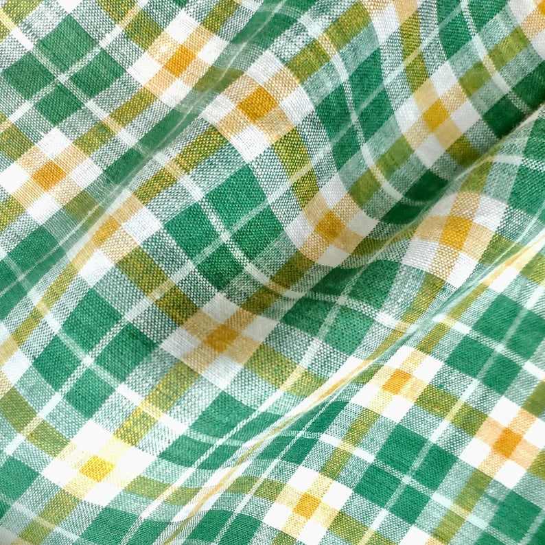 Yarn dyed Japanese linen checker fabric | PRICED PER METER - Jason Shop Fittings