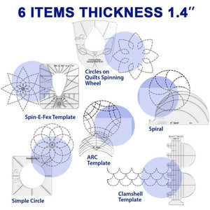Sewing Templates, 6Pcs, Multiple Sizes, Acrylic Ruler, Multifunction Embroidery Quilting, Darning Foot, Beginners Kits, Craft Patchwork Tool - Jason Shop Fittings
