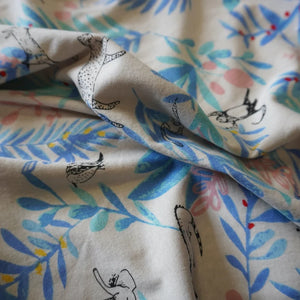 Animal Print Fabric - Cream | PRICED PER METER