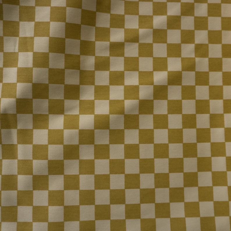 Cotton Canvas Checker board | PRICED PER METER