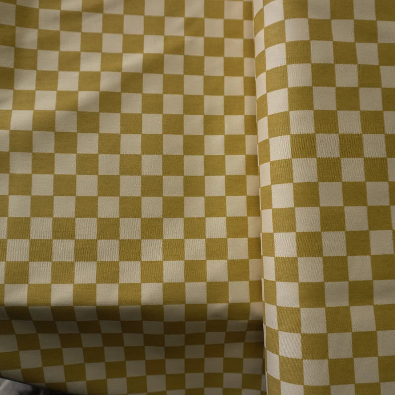 Cotton Canvas Checker board | PRICED PER METER