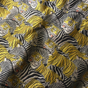 Tiger with Zebra Brocade | PRICED PER METER - Jason Shop Fittings