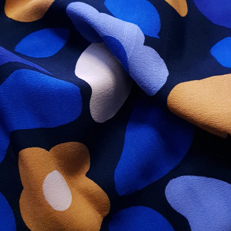Shade of blue Tencel crepe fabric | PRICED PER METER - Jason Shop Fittings
