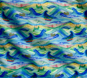 Sail the Seas - Sweatshirt Fabric | PRICED PER METER - Jason Shop Fittings