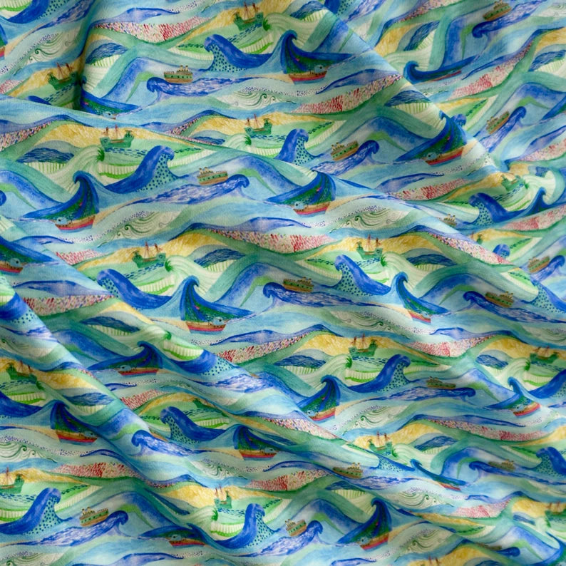 Sail the Seas - Sweatshirt Fabric | PRICED PER METER - Jason Shop Fittings