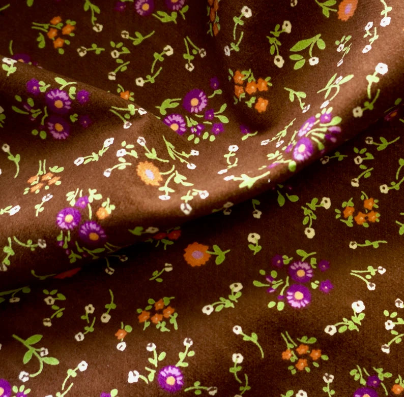 Canvas Style Floral Corduroy | PRICED PER METER - Jason Shop Fittings