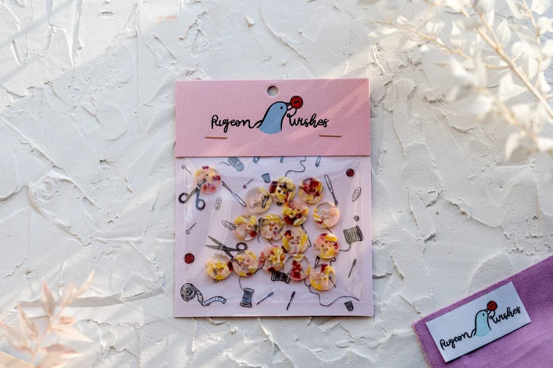 Whimsical button set (15mm shirting size) - Jason Shop Fittings