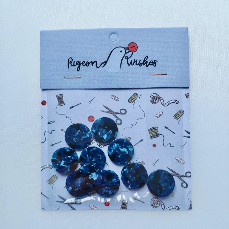 Nightshade button set (15mm shirting size) - Jason Shop Fittings