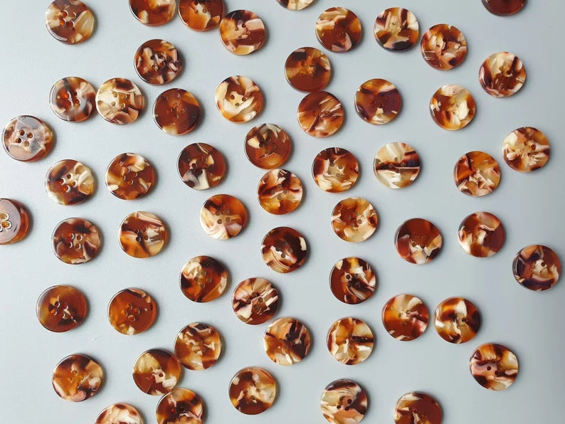 Chai latte button set (15mm shirting size) - Jason Shop Fittings