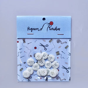 Snowfall buttons set (15mm shirting size) - Jason Shop Fittings