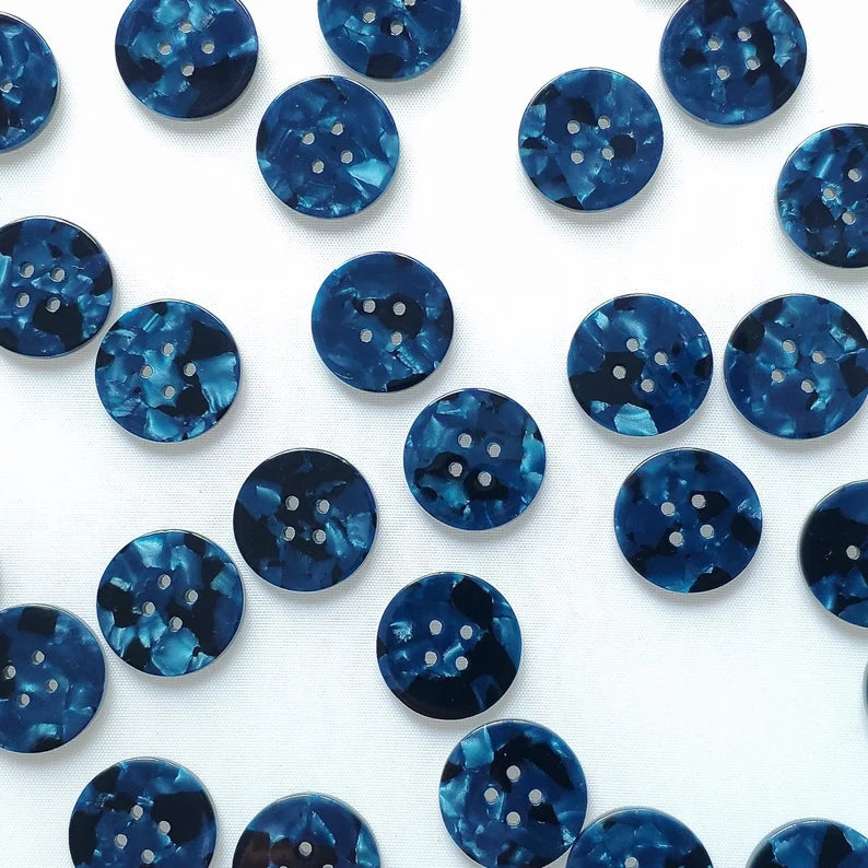NIGHTSHADE BUTTON CARD (25MM COAT SIZE) - Jason Shop Fittings