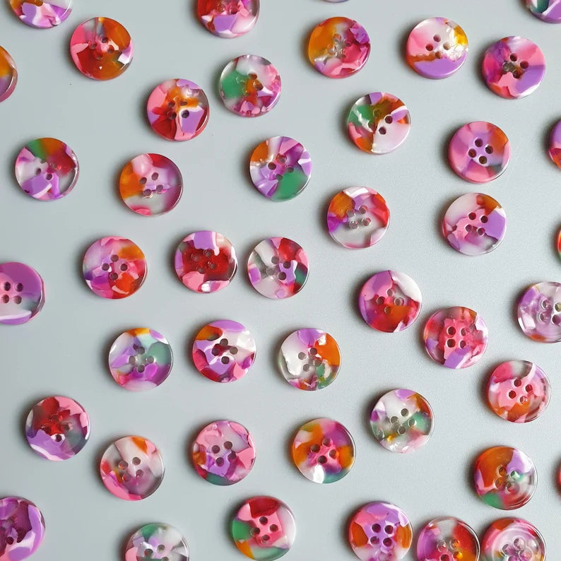 Bloom button set (15mm shirting size) - Jason Shop Fittings